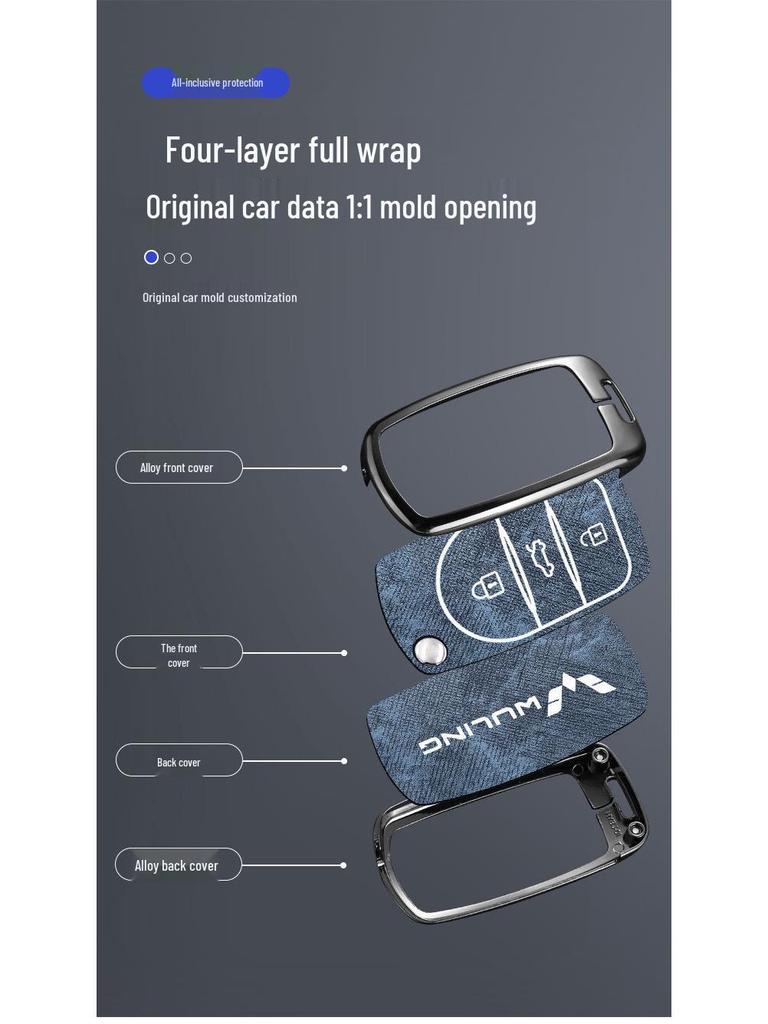 Wuling Hongguang S Key Cover: Metal Shell for Mini EV, Journey S3, New Hongguang Plus & Journey Yang Protection
