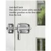 1SET 304 Stainless Steel Surface Latch Thickened Door Bolt Anti-theft Left and Right Door Buckle, Bathroom Wooden Door Latch Household Hardware