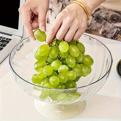 1 Stück Vielseitige Arbeitsplatten-Fruchtschale - mit Deckel, Obstschale & Ablauflöchern für Snacks, Brot, Kleinteile, Obst & Gemüse - Vielseitige Aufbewahrungslösung