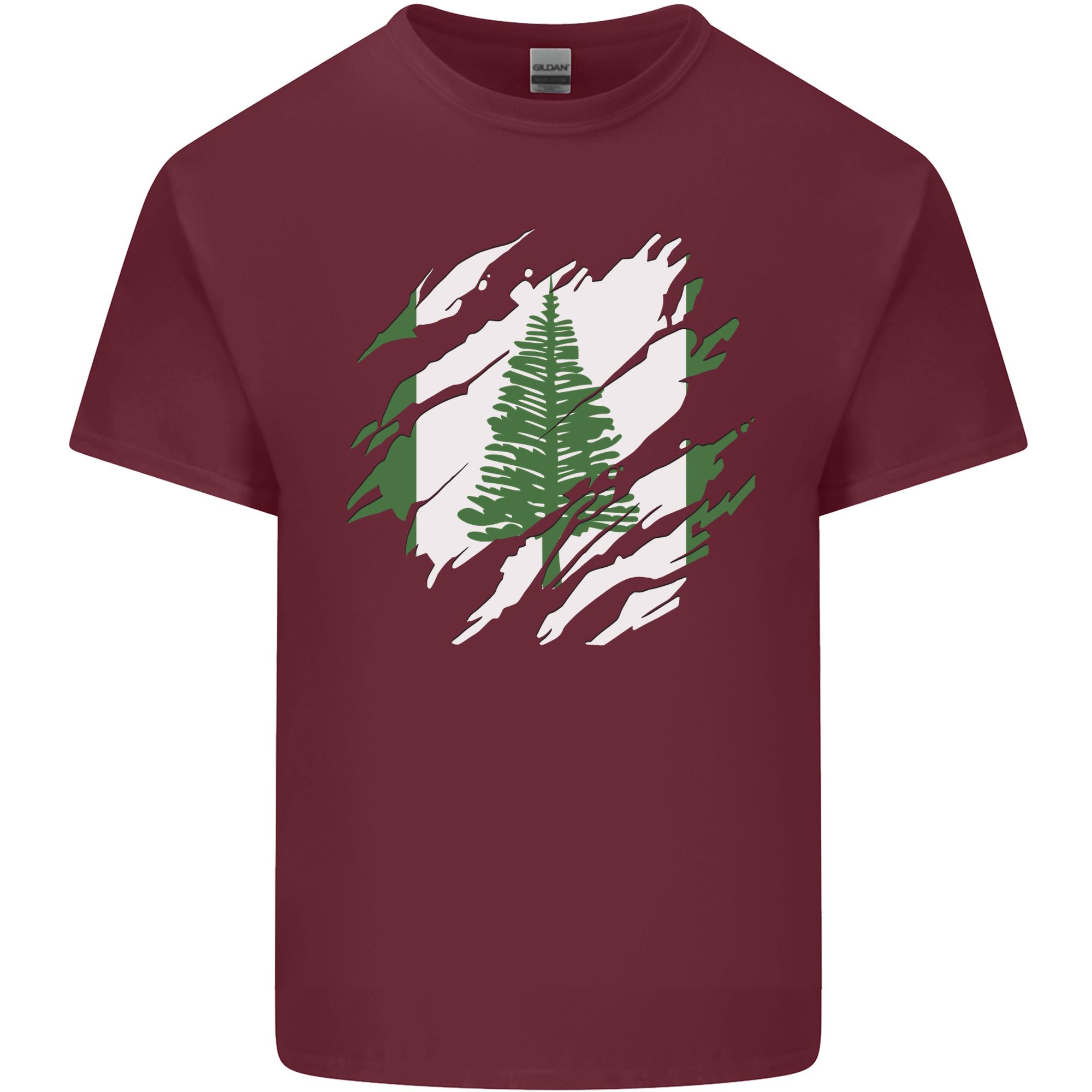 Torn Flag Norfolk Island Unisexs Light Cotton TShirt S