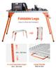 Las Tafel 44" x 21" 500LBS Opvouwbare Werkbank met 4-Niveaus Verstelbare Hoogte