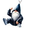 2D Acrylic Christmas Tree Pendant Santa Claus Car Pendant Hanging Decoration Ornaments Car Rearview Mirror