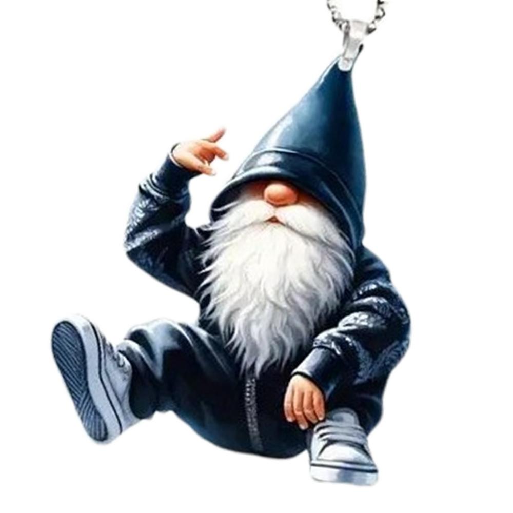 2D Acrylic Christmas Tree Pendant Santa Claus Car Pendant Hanging Decoration Ornaments Car Rearview Mirror
