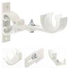 2Pcs Aluminum Curtain Rod Brackets Heavy Duty Holders for Window Drapery Rod Fixing Tools Home Supply Home Decor