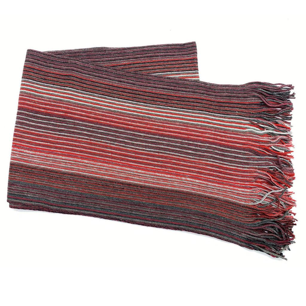 Autumn and winter warm fashion business woven scarf, color strip wool blended scarf