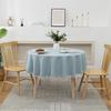 Decorative Tablecloth Solid Color Stain Resistant Washable Easy Care Dining Table Mat Round Tablecloth Ornament