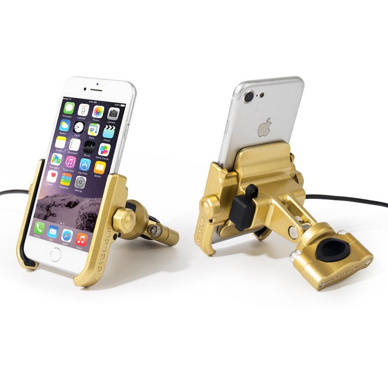 MOTOWOLF Motor Bike Bicycle Motorcycle Phone Mount Holder 360 Degrees Rotation Phone Holder Universal ALL Phone with USB