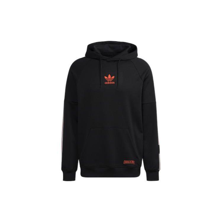 adidas Originals Printing Logo Hoodie Black/Red Men H65536 XS
