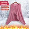 USB Coral Fleece Heated Blanket 3 Temperature Adjustment Wireless Heated Blanket Cordless Heated Shawl for Outdoor Camping