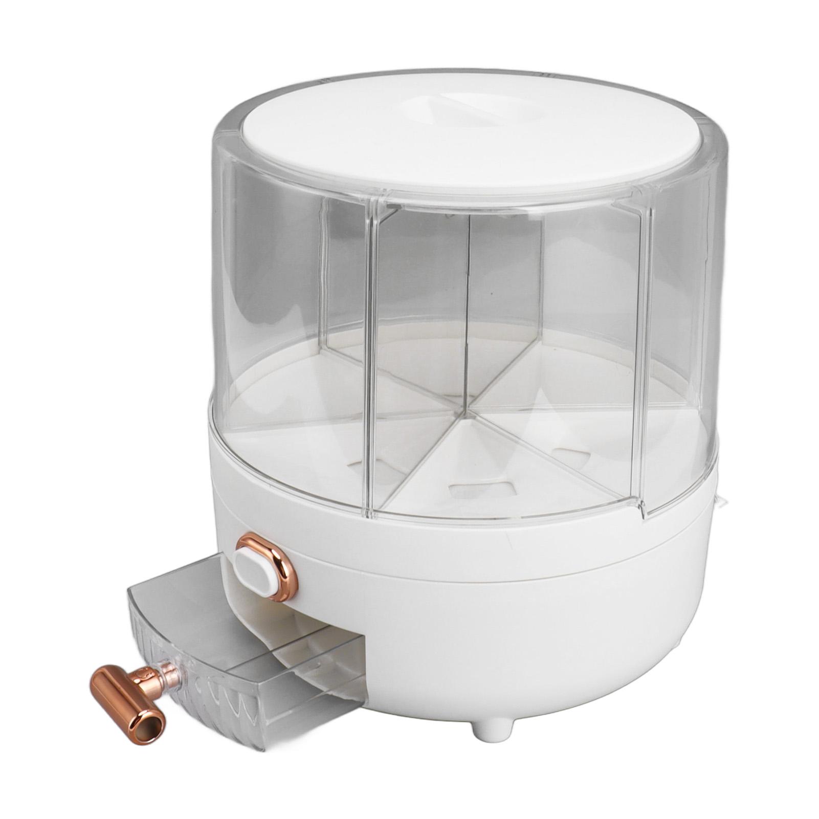 Rice Grain Storage Container 360 Rotating Grain Storage Food Dispenser Msuring Cylinder