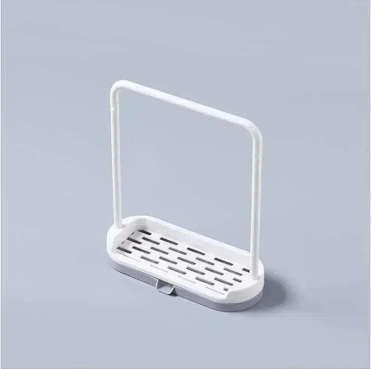Küche Einfaches Aufbewahrungsregal Unifarben Handtuch Schwamm Abtropfgestelle Lappen Geschirrtuch Hängeregal Seifenhalter Spüle Arbeitsplatte Organizer