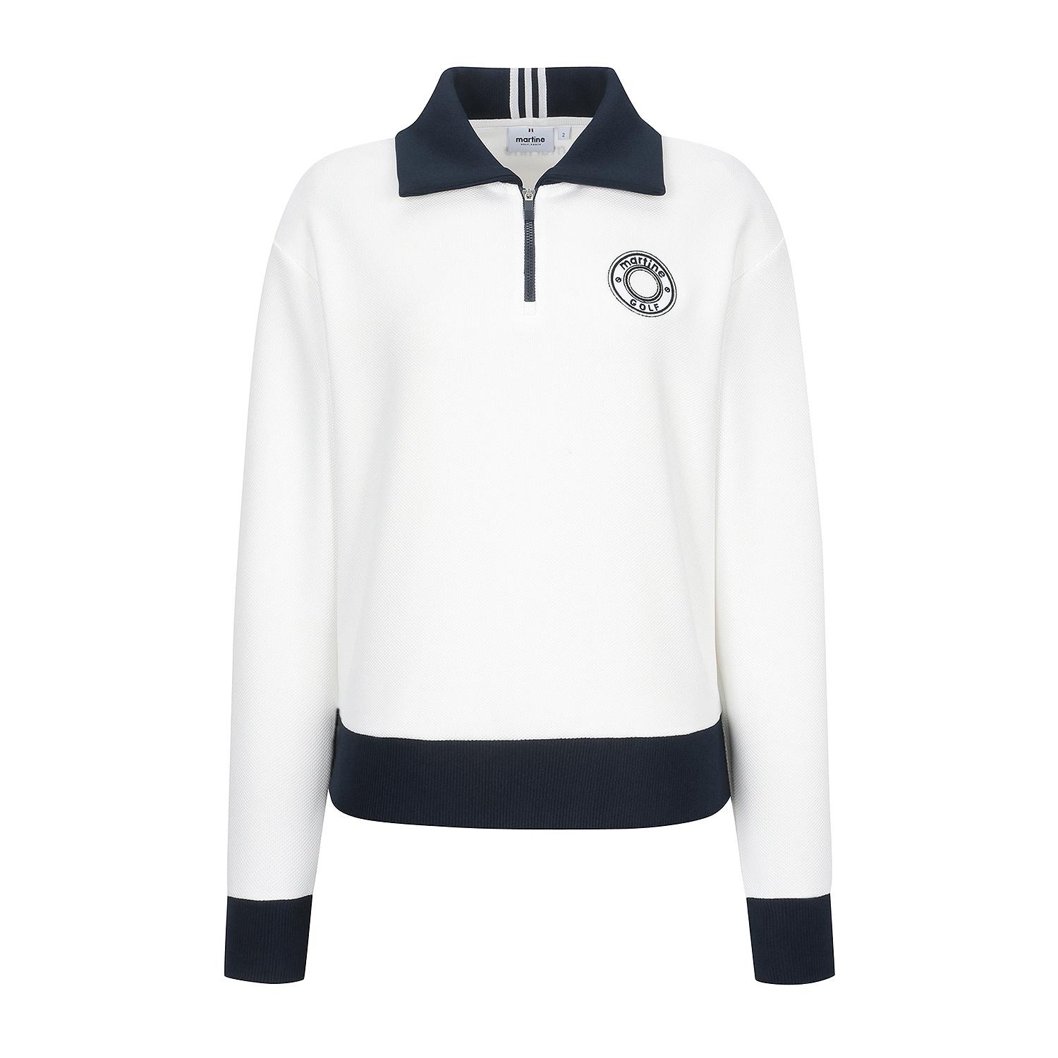 Martin Golf Knit Collar Half Zip-Up Shirts_O/White O/2