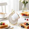 Tea Cup Holder Stand Vintage Metal Organizer Tea Cup and Saucer Holder Rack for Cabinet Shelf Living Room Afternoon Party Cafe