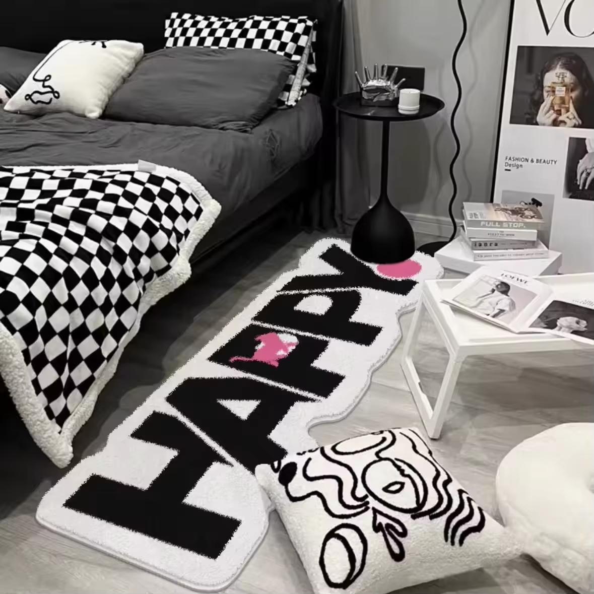 

Cute Letter Carpet Myworld Bathroom Mat Rug For Bedroom Bedside Carpet Absorbent Soft Mat Home Decoration 40X120CM (1.3X3.9FT