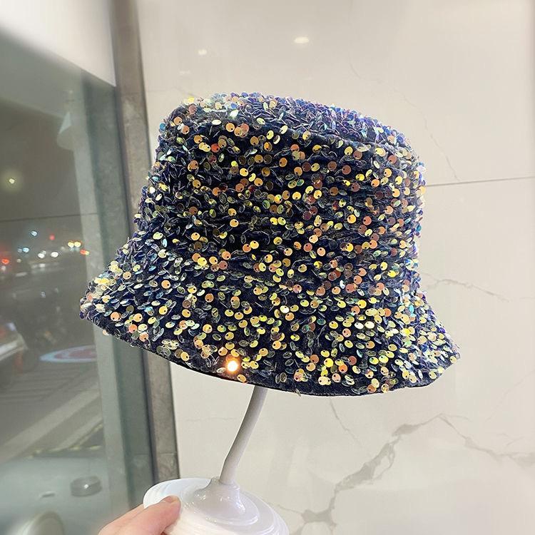 Hat Versatile Fashion Colorful Sequined Bucket Hat Street Versatile Sunshade Performance Basin Hat Internet Celebrity