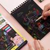 Kratzbild-Malbuch mit Regenbogen-Kratznoten, magischem Malpapier und Stift für Kinder, Bastelspielzeug, Geschenkidee für Kinder