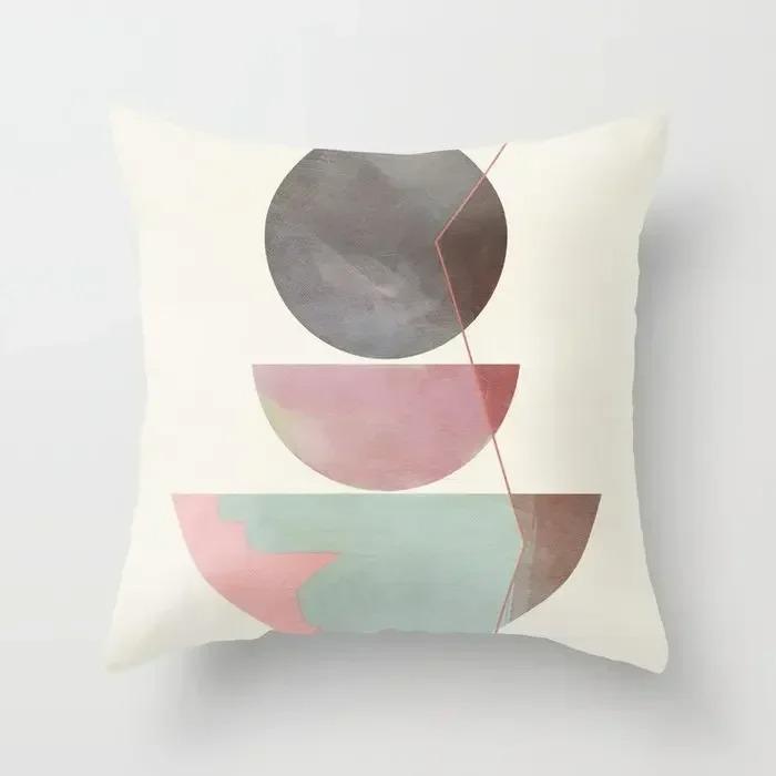 Home Nordic Living Room Decoration Abstract Morandi Sofa Cushion Cover