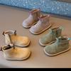 Kinderstiefel aus mattem Leder Mädchen Retro Kurze Samtstiefel Baby Vielseitige Lässige Baumwollstiefel