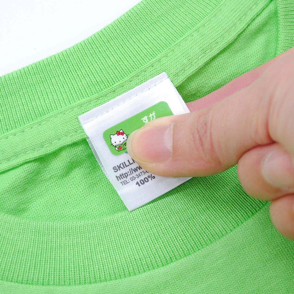 Name Sticker Application Kit No Ironing For Clothing Tags and Laminated Stickers for Tags Sanrio Licensed - Required! Tools! Water-Resistant -