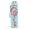 1PC Red Headphone Line Art 750ml Color Plastic Sports Water Bottle Leakproof Flip Straw Lid Suitable for Sports Office Home Use