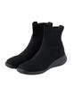 Steppi Women's Waterproof, Washable Knit Sneaker Boots with Soft, Stretchy Low Heels and Comfort, 4H Black, SESISW0015