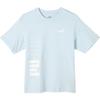 T Shirts Women's Aqua Blue Crew Neck Moderate 686326-69
