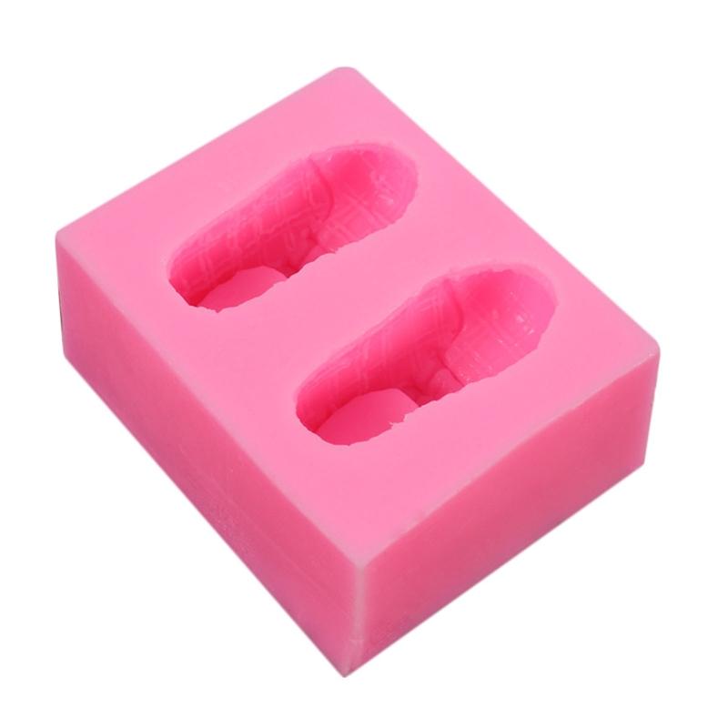 Fondant Moulds Cake Gadget Cute Baby Shoe Shape Silicone Cake Mold Fondant Chocolate 3D Mould Cake Decorating for Baking