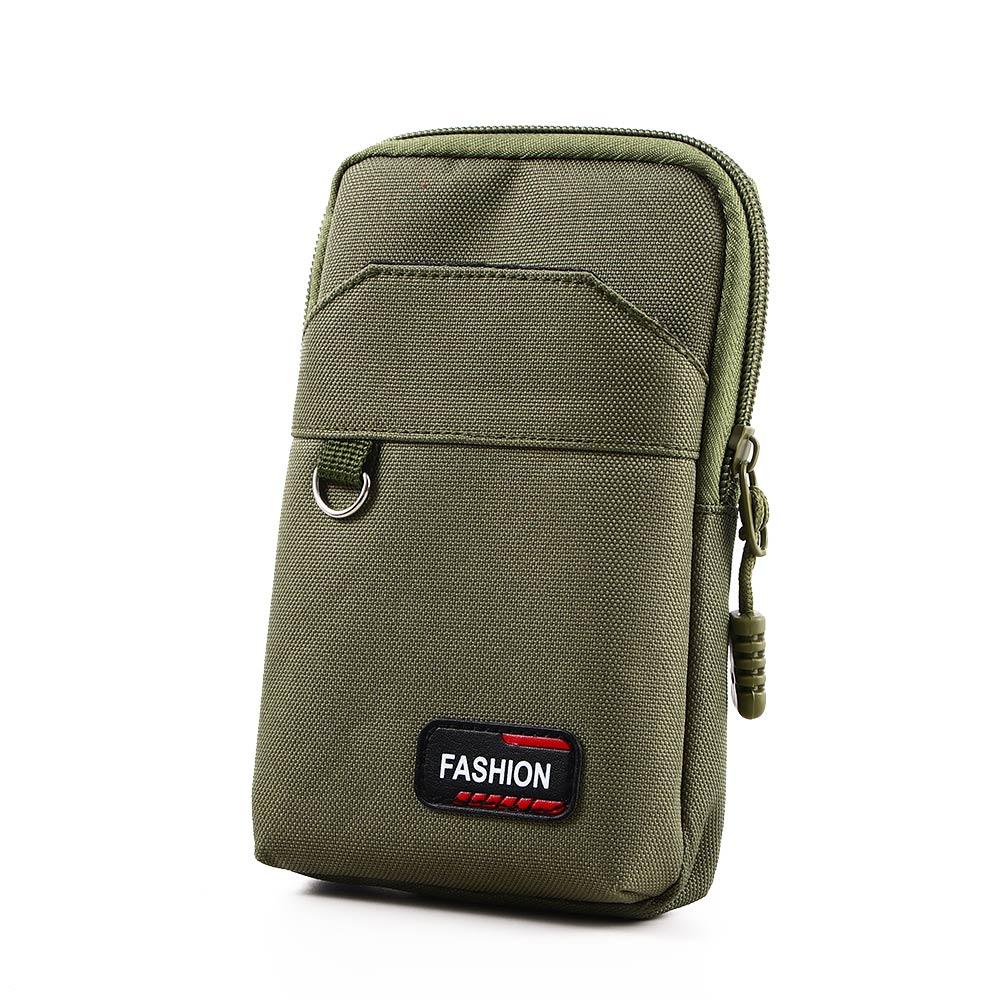 Single/Double Layer Nylon Colth Belt Waist Bag Men Phone Pouch Waist Fanny Pack Mobile Phone Bags