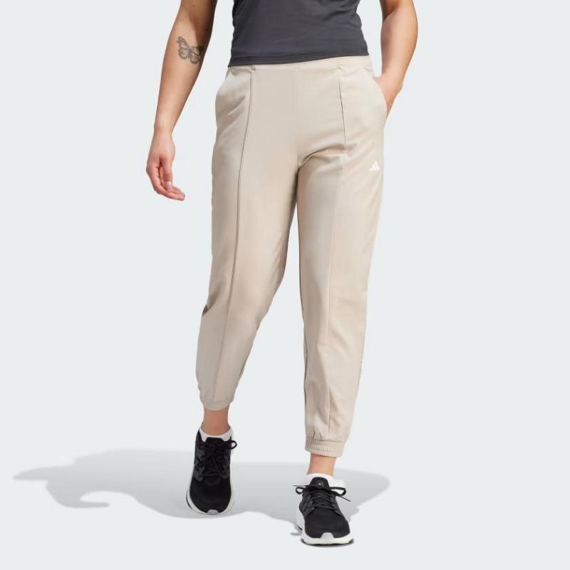 adidas Aeroready Train Essentials Minimal Branding Webhose Damen Unterteile Beige IJ5924