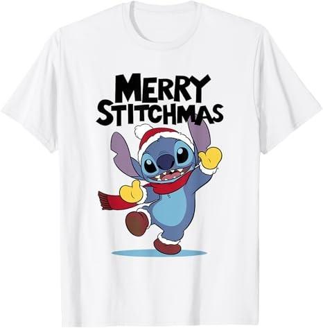 Lilo Stitch Christmas Merry Stitchmas Playful White TShirt S