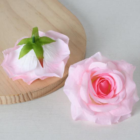 5 Stück Künstliche Rosenblütenköpfe Realistische Falsche Seidenrosenköpfe für Zuhause DIY Blumenwand Hochzeitsparty Geburtstag Babyparty Dekoration