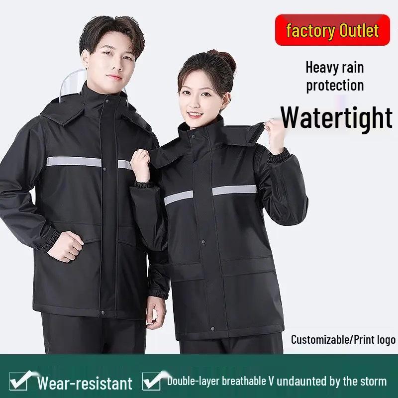 Unisex Anti-Storm Raincoat and Pants Set for Cycling and Labor Protection