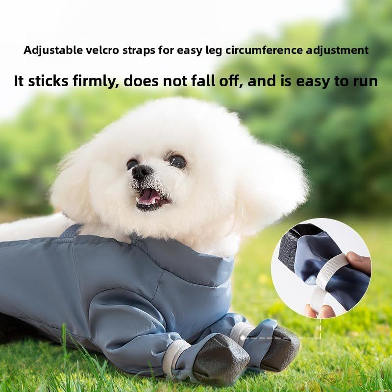 Waterproof Dog Raincoat Four Legs Full Body Coverage Durable Pet Anti Dirty Clothing Outdoor Walking Paw Protector Windproof