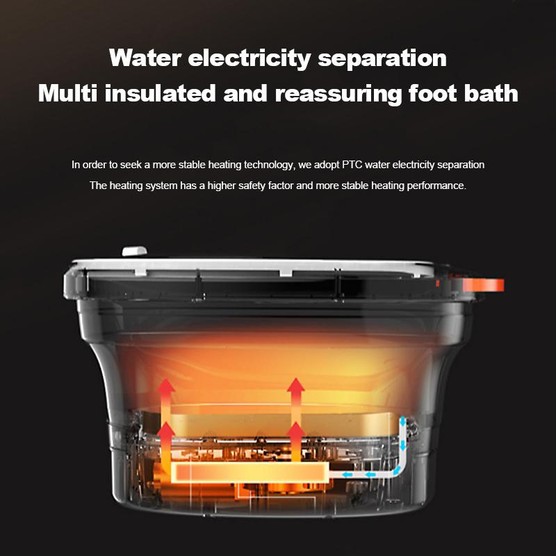 Constant Temperature Electric Foot Bath Spa Massager 3-gear Smart Heating Portable Folding Foot Bath Bucket with Remote Control