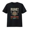 Retro Darts Tournament 180 T Shirt Ruhe Der Meister Wirft Design Vintage Style Dartboard Print Vintage Washed Stretched
