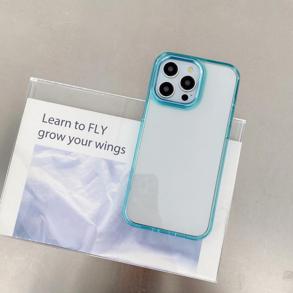Metal lens frame phone cases are suitable for the iPhone 17 Pro Max drop-proof large hole 16 Pro groove acrylic 15P