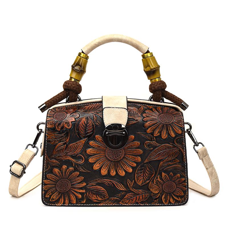 Borse a Mano Artigianali Vintage Goffrate per Donna Pelle PU di Alta Qualità Borse a Spalla Crossbody da Donna Borse Tote da Pendolarismo