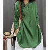 2026 Retro Linen Casual Women's Three-Quarter Sleeve Doll Shirt