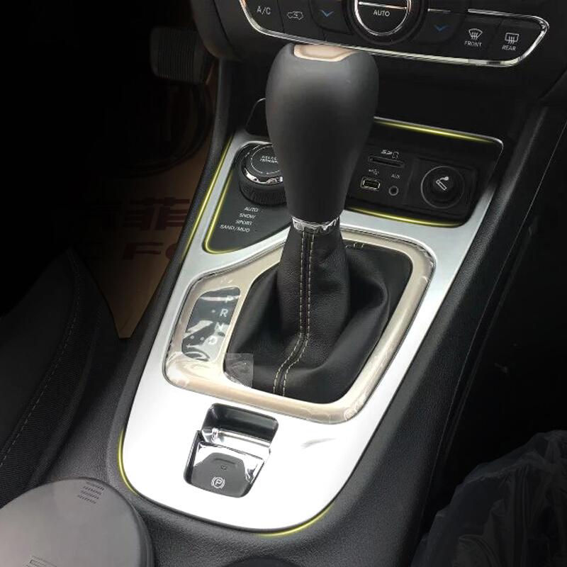 

ABS хром для Jeep Cherokee KL 2014 2015 2016 2017 2018 автомобильная ручка переключения передач рамка панель крышка