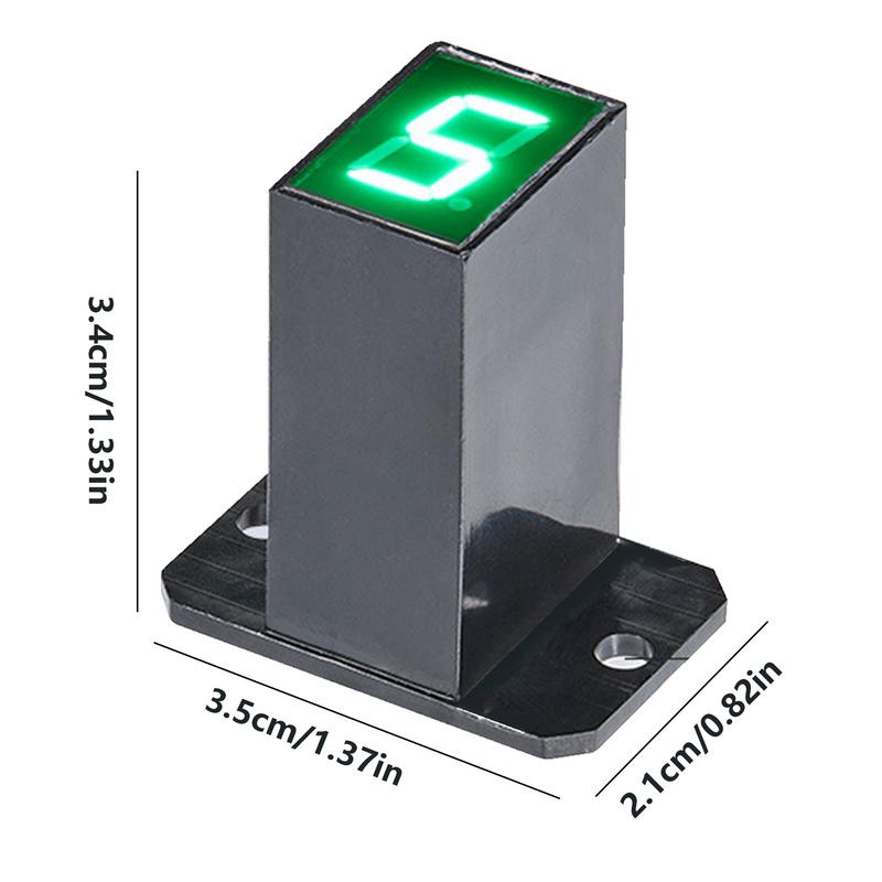 Motorcycle Gear Shift Indicator 12V Motorcycle Digital Speed Meter 0-6 Speeds Highlight Green Light Display Waterproof Cycle