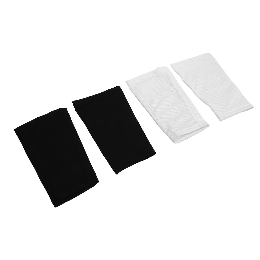 2 Pairs Soccer Shin Guards Sleeves Anti Slip Breathable Football Shin Pad Sleeves for Sports