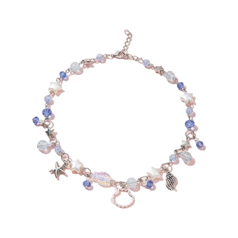 Handmade Crystal Beaded Necklace/Bracelet Stylish Colorful Bead Accessory Fashionable Jewelry for Girls and Women