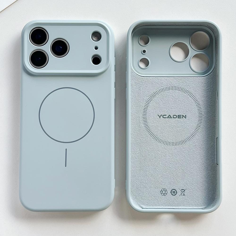 

Original Magnetic Liquid Silicone Case For iPhone 17 15 16 14 Pro Max 17 Air 16 Plus For Magsafe Wireless Charge Soft Back Cover iPhone 15