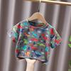 T-shirt Baby Girl Child Boy Summer Versatile Short Sleeved Half Sleeved Cartoon Printed Middle and Small Children's Top