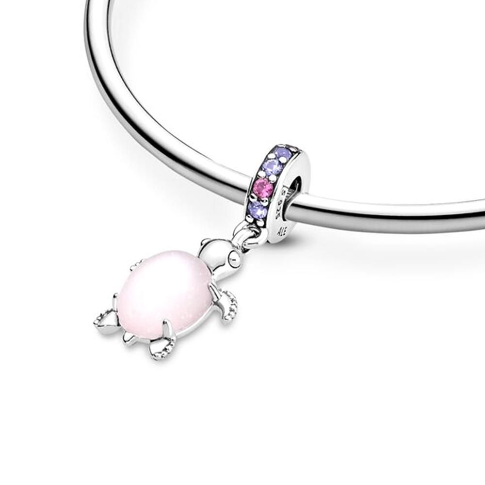 SS925 Silber Murano Glas Blaue Meeresschildkröte Anhänger Charm für Modeschmuck DIY Herstellung Für Damen Armbänder Geschenke