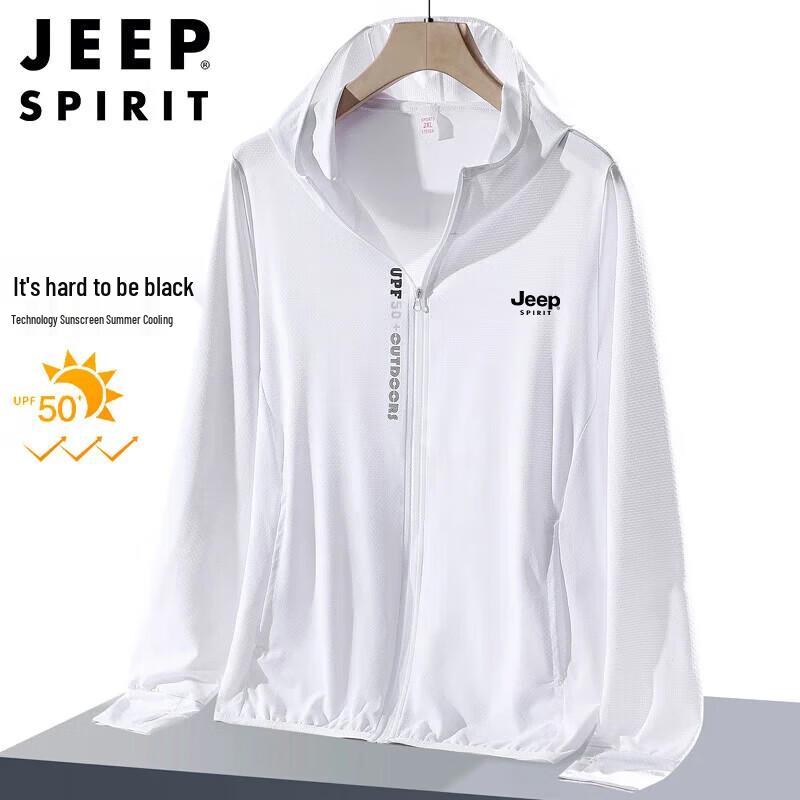 JEEP SPIRIT Men's UPF50+ Hooded Sun Protection Jacket