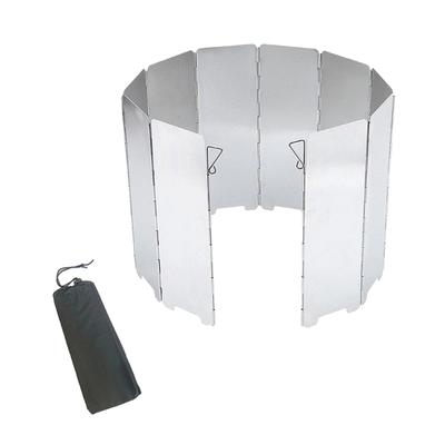 10 Plates Folding Furnaces Windshield Aluminum Alloys Stove Windscreen Camping Cooking Burners Windproof Screen Enduring