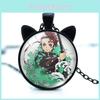 Snygg Anime Demon Slayer Nezuko Tanjiro Kattöron Tidssten Hänge Halsband