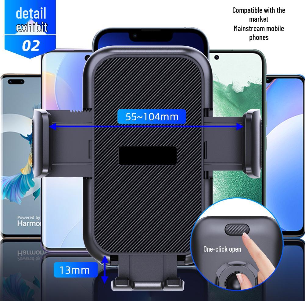 Multi-Functional Car Phone Holder with Suction Cup, Universal Dashboard Mount & Rotation