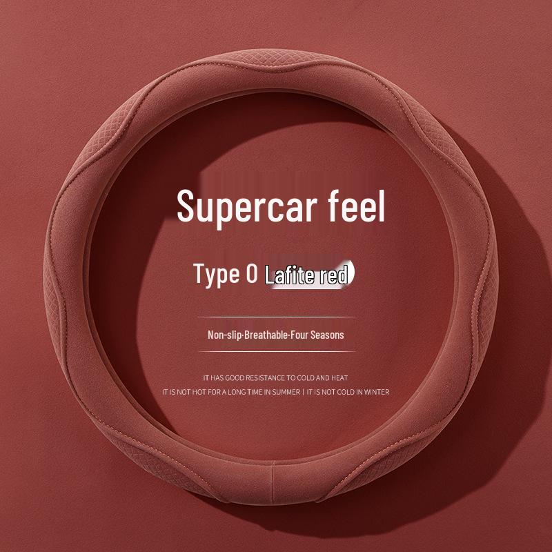 Ultratunt Mockaskinn Rattöverdrag: Andningsbar, Halkfri, Svettabsorberande, Året-runt Universell Passform.